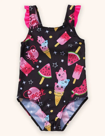 Watermelon Ice Cream Printed Swimsuit